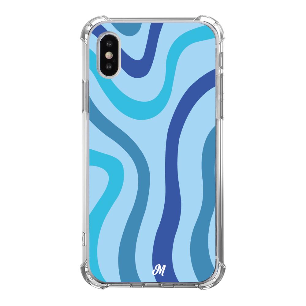 Case para iphone xs max Líneas Azules - Mandala Cases