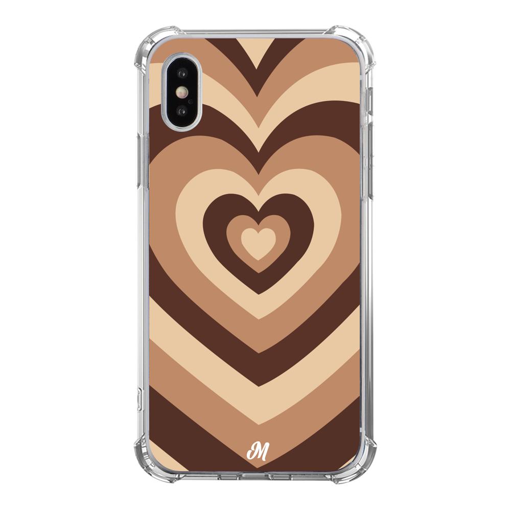 Case para iphone xs max Corazón café - Mandala Cases