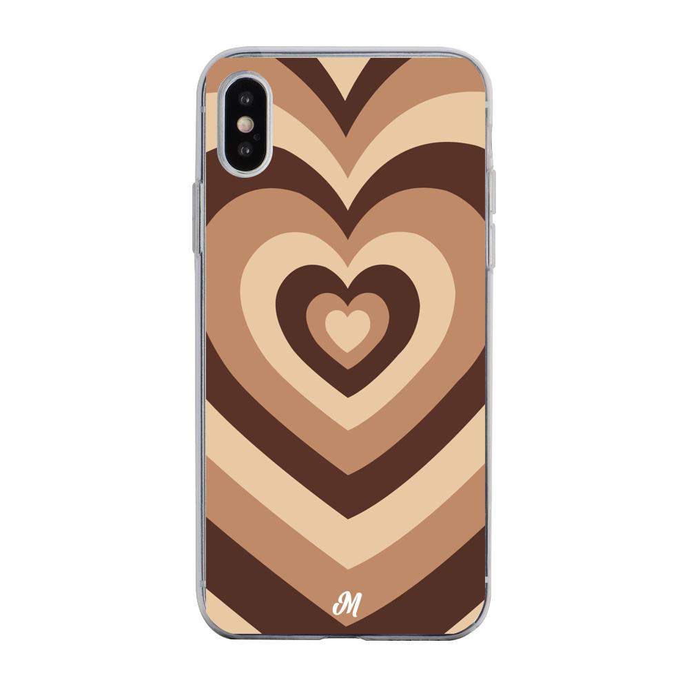 Case para iphone xs max Corazón café - Mandala Cases