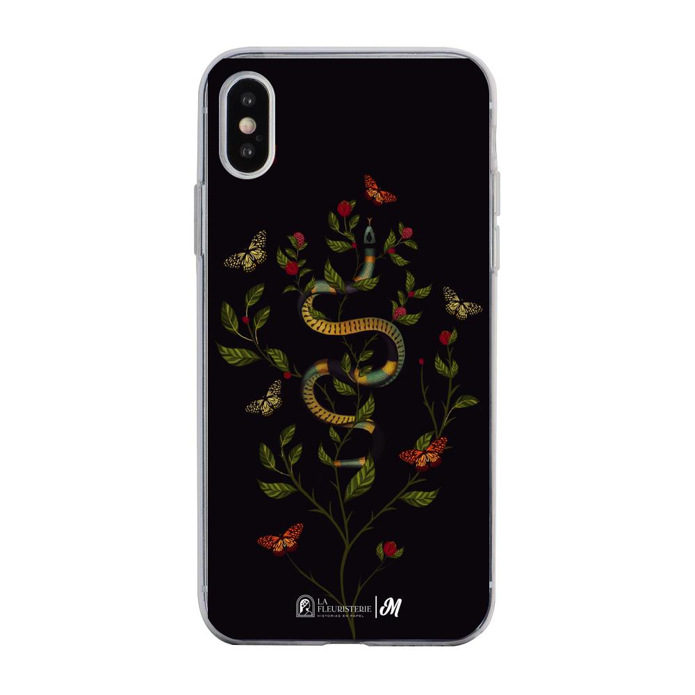 Case para iphone xs max Sanke Flowers Negra - Mandala Cases