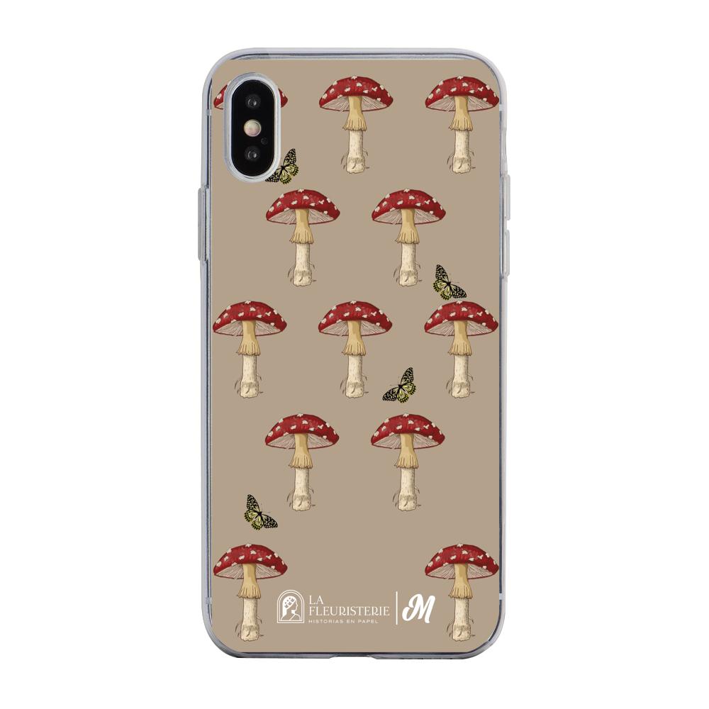 Case para iphone xs max Hongo Patrón Crema - Mandala Cases