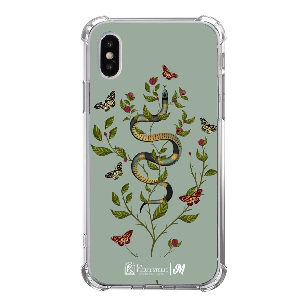 Case para iphone xs max Snake Flowers Menta - Mandala Cases