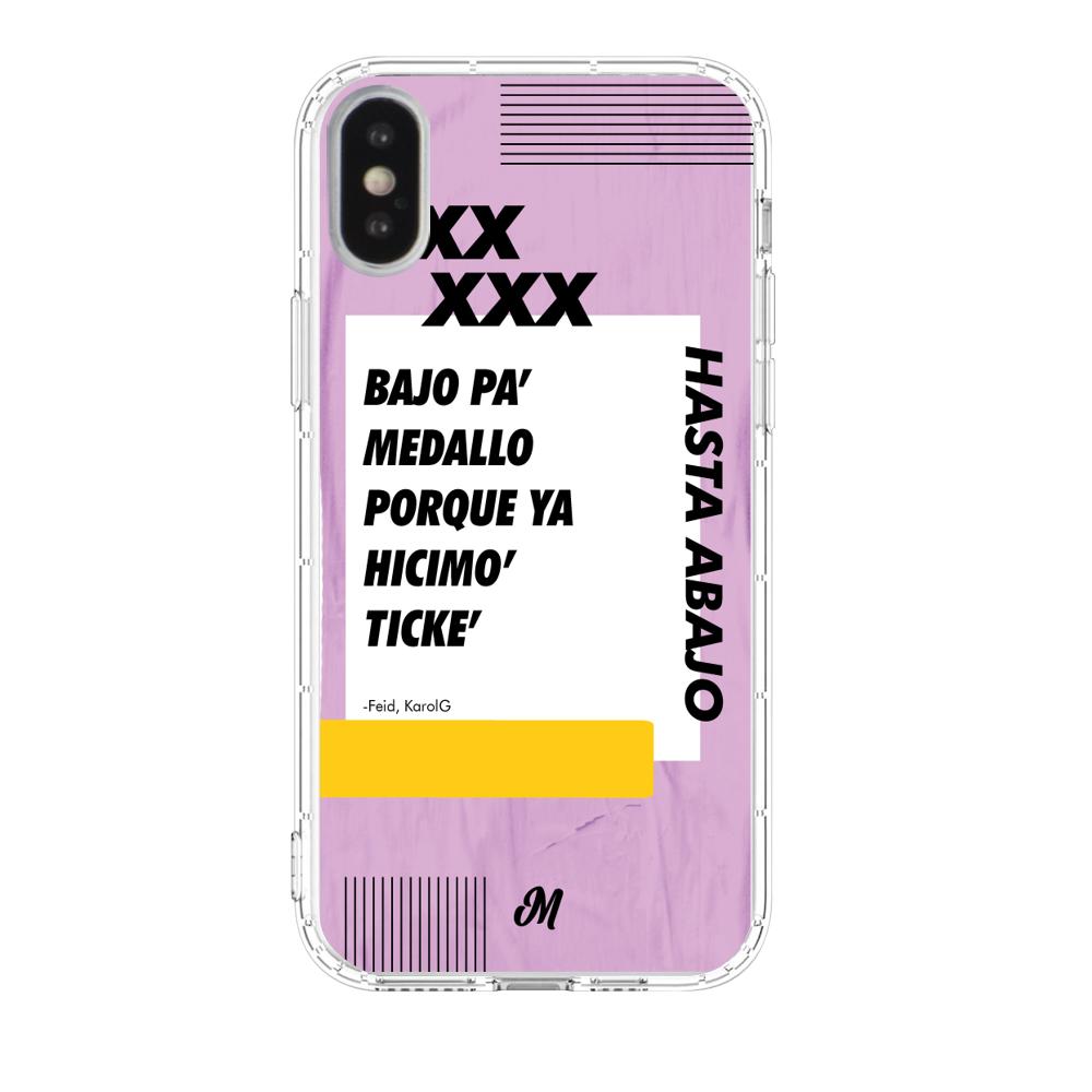 Case para iphone xs max Bajo pa medallo morado - Mandala Cases