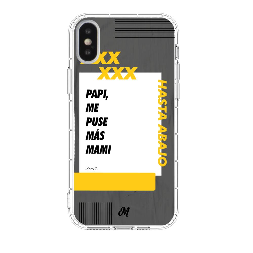Case para iphone xs max Me puse mas mami negro - Mandala Cases
