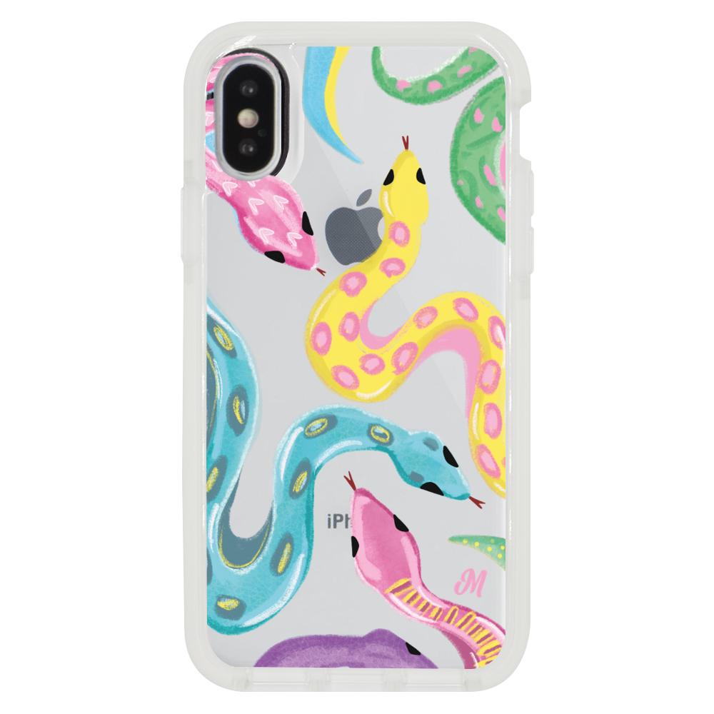 Case para iphone xs max Serpientes coloridas - Mandala Cases