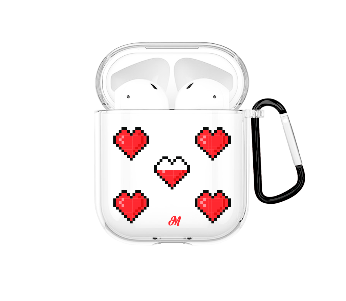 Mandala Cases sas AIRPODS Airpods 2 Pixel Hearts Airpods case