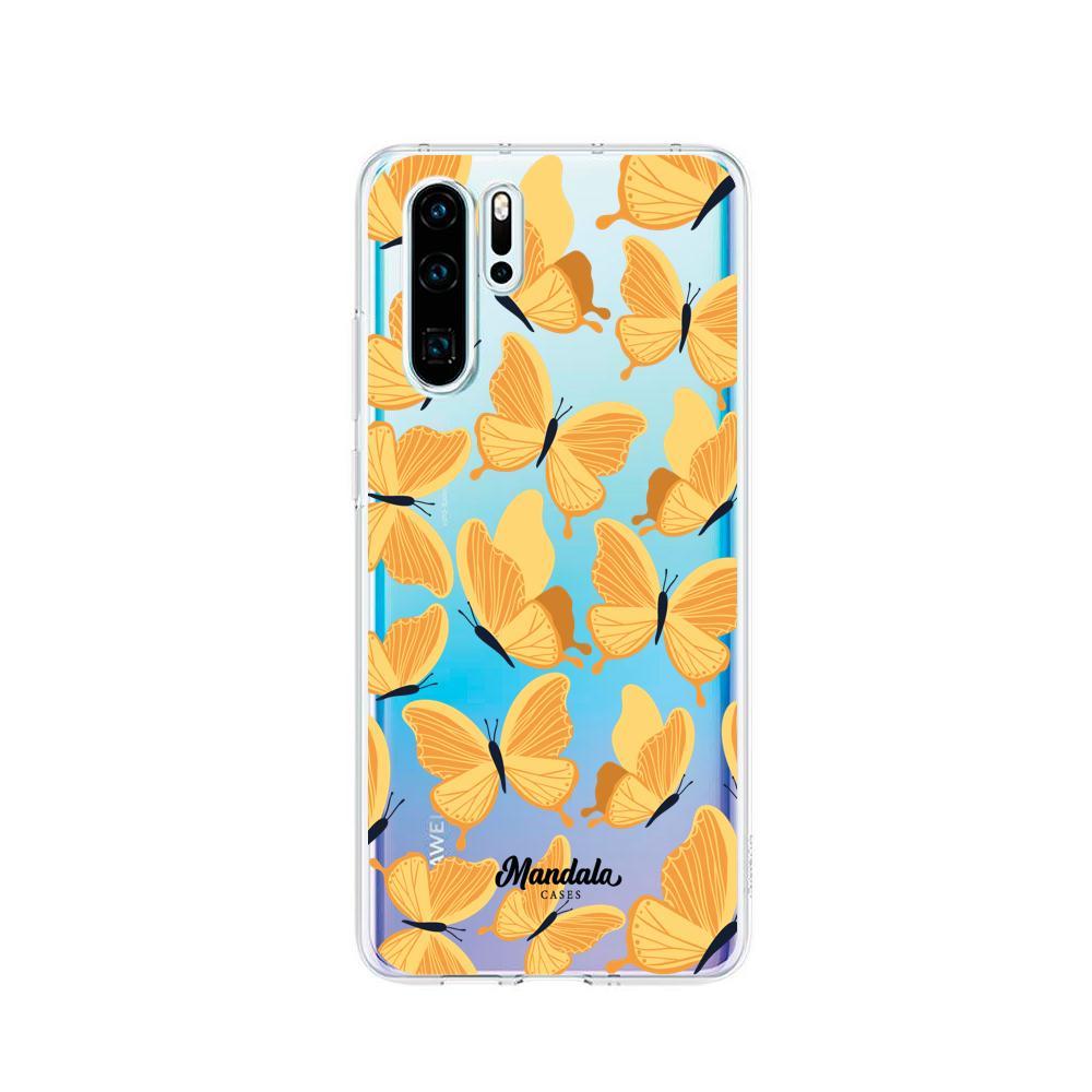Mandala Cases sas carcasas ShockProof / Huawei P30 pro Yellow Butterflies Case