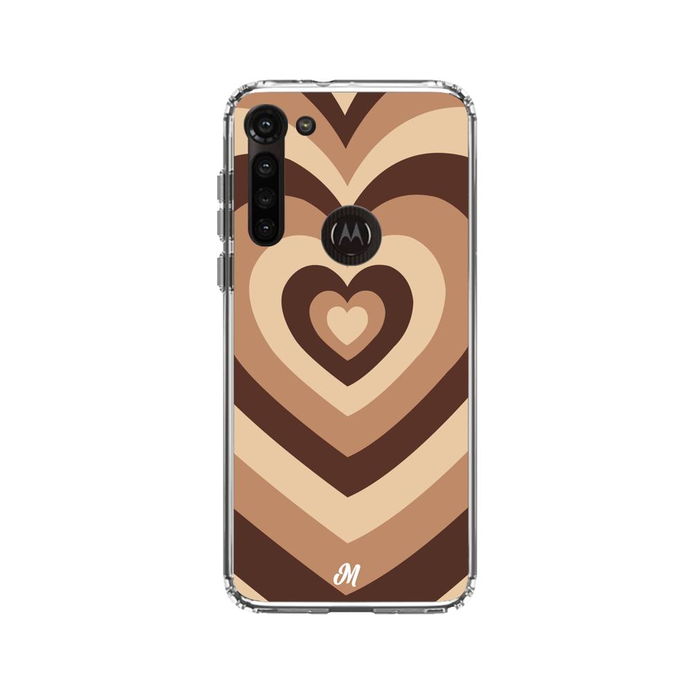 Case para Motorola G8 power Corazón café - Mandala Cases