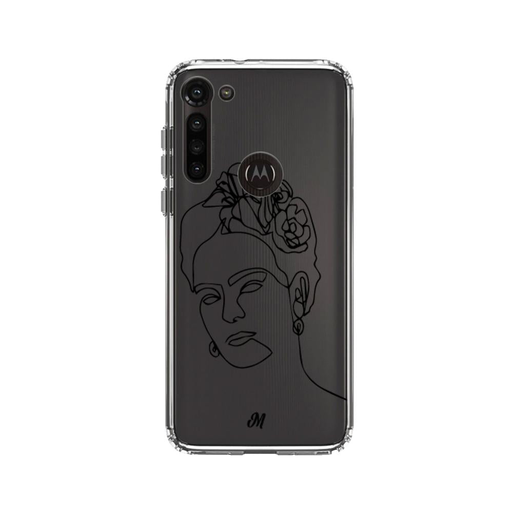 Estuches para Motorola G8 power - Frida Line Art Case  - Mandala Cases