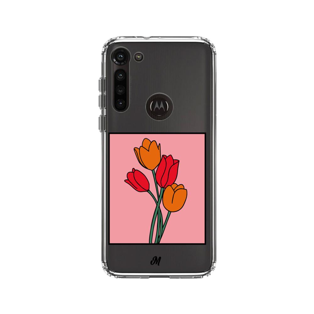 Case para Motorola G8 power Tulipanes de amor - Mandala Cases