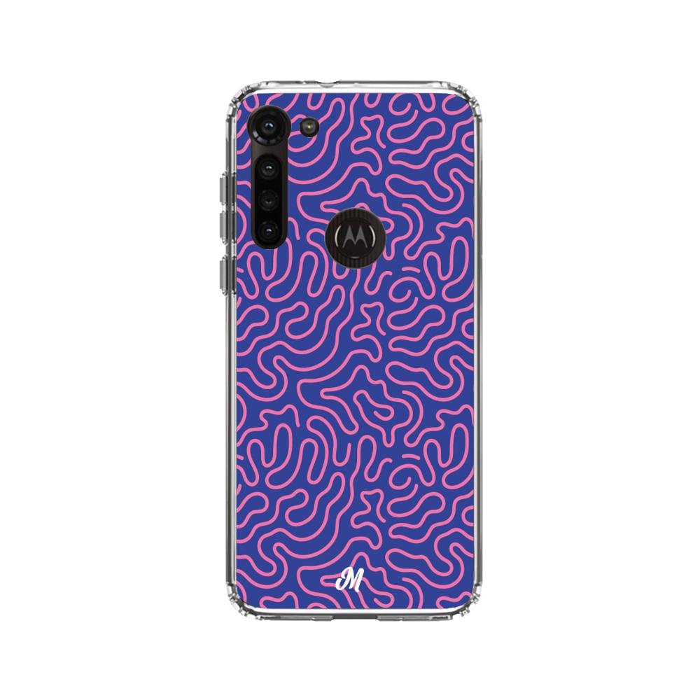 Case para Motorola G8 power Pink crazy lines - Mandala Cases