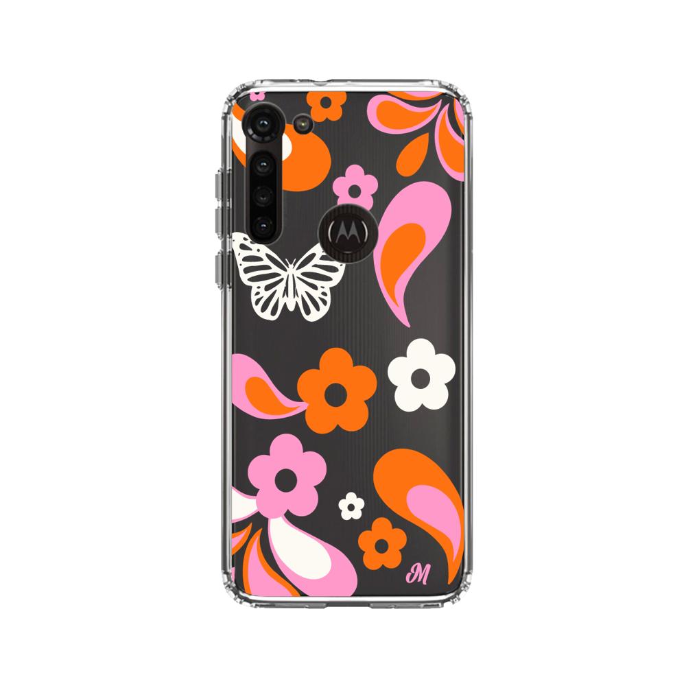 Case para Motorola G8 power Flores rojas aesthetic - Mandala Cases