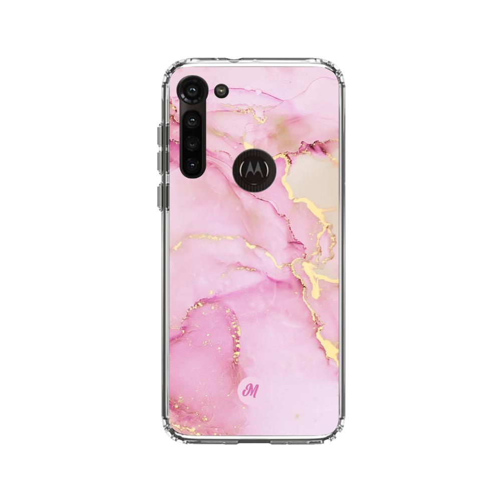Cases para Motorola G8 power Pink marble - Mandala Cases