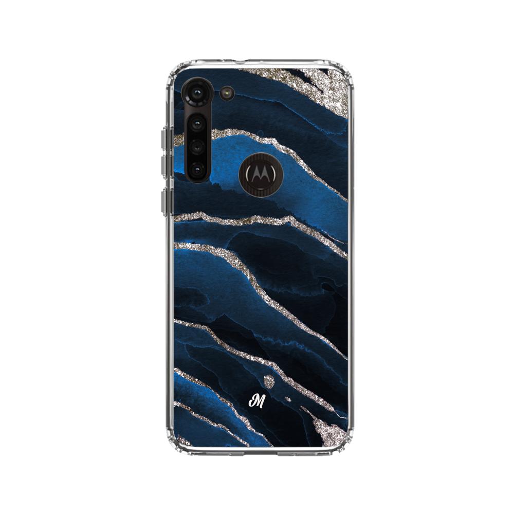 Cases para Motorola G8 power Marble Blue - Mandala Cases