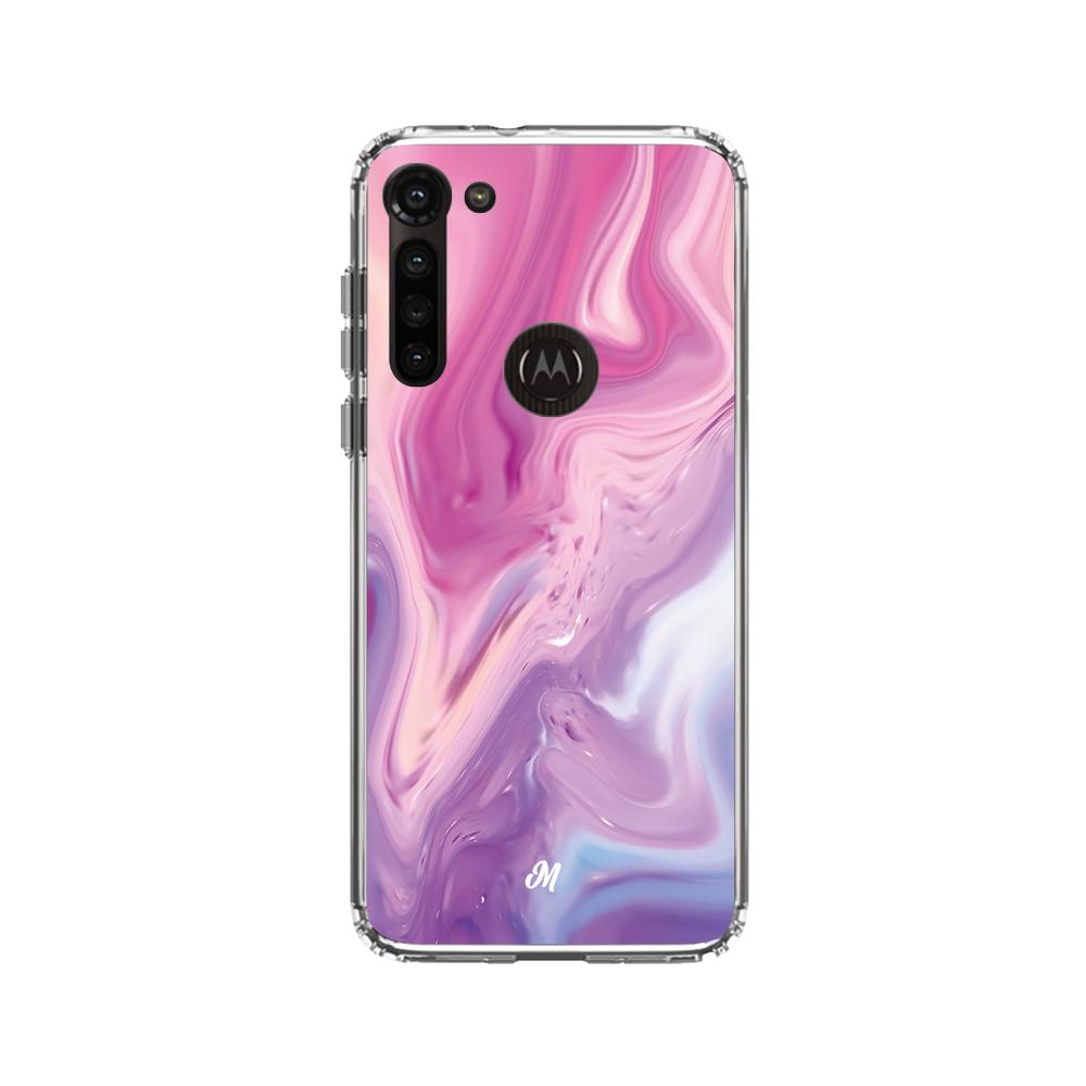 Cases para Motorola G8 power Marmol liquido pink - Mandala Cases