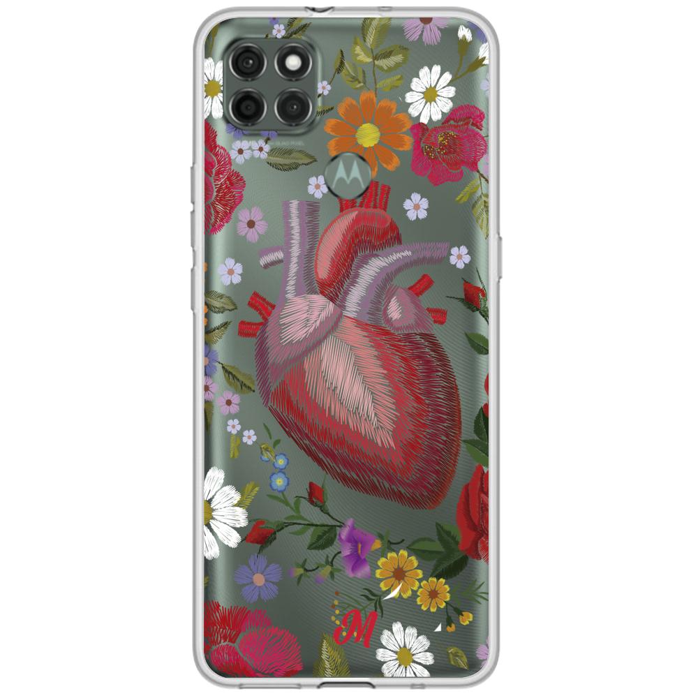 Case para Motorola G9 power Funda Corazón con Flores - Mandala Cases