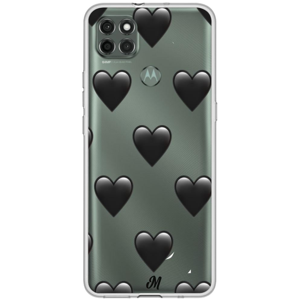 Case para Motorola G9 power de Corazón Negro - Mandala Cases