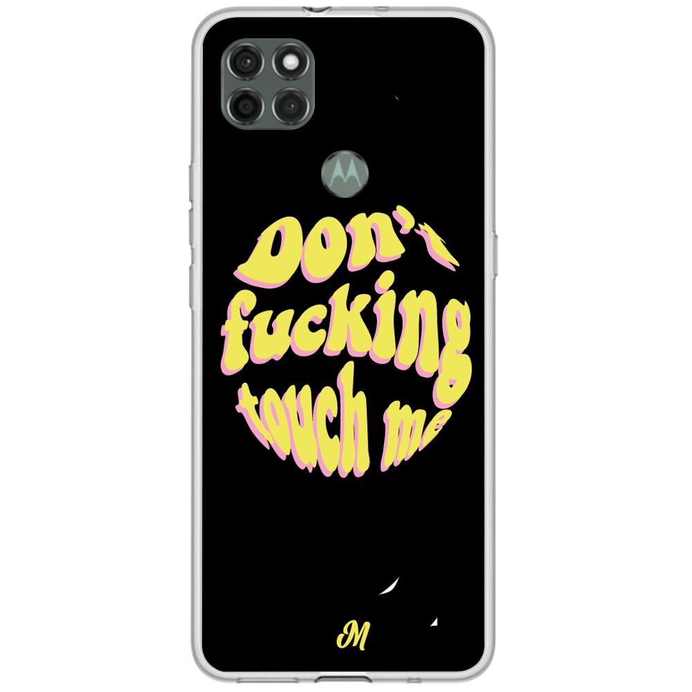 Case para Motorola G9 power Don't fucking touch me amarillo - Mandala Cases