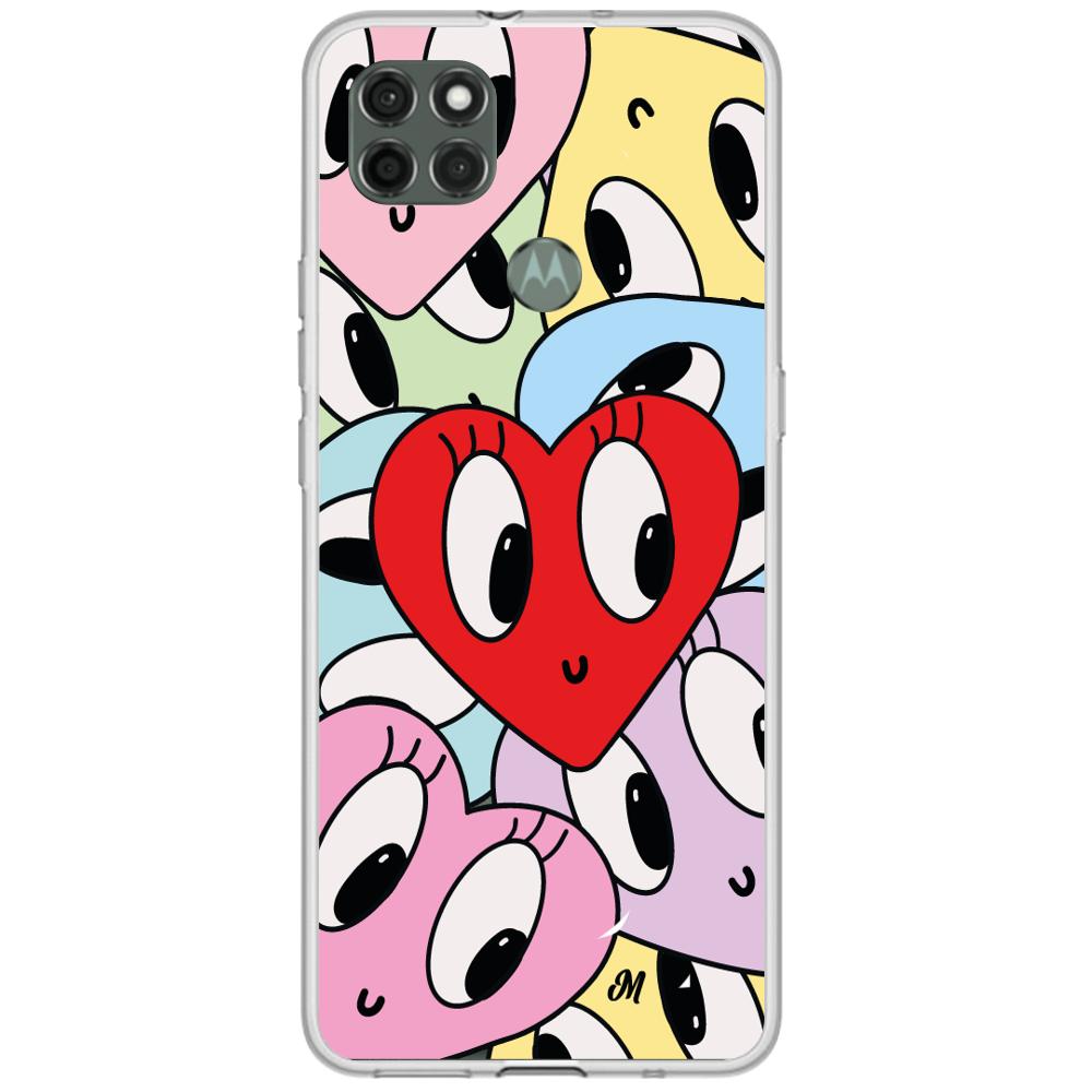 Case para Motorola G9 power Corazones felices - Mandala Cases