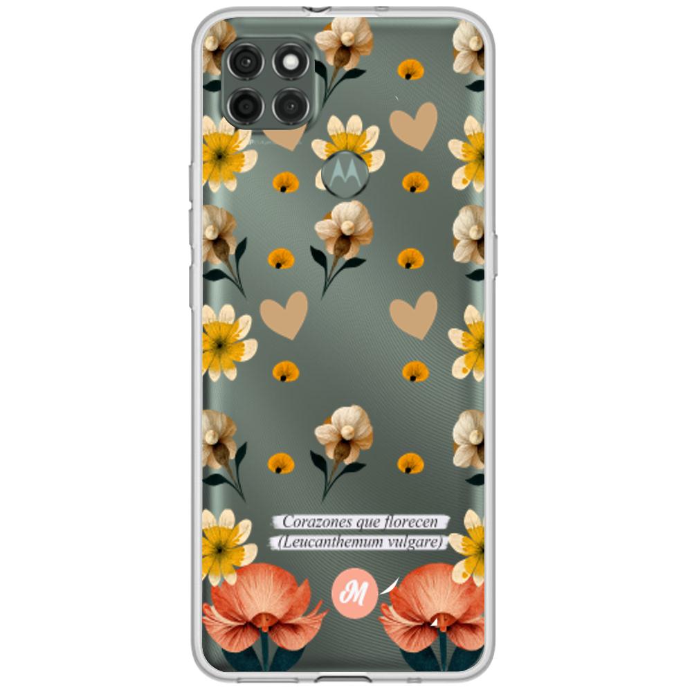 Cases para Motorola G9 power Corazones que florecen - Mandala Cases