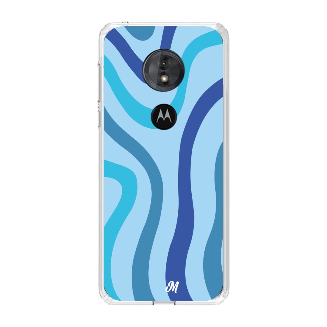 Case para Motorola G6 play Líneas Azules - Mandala Cases