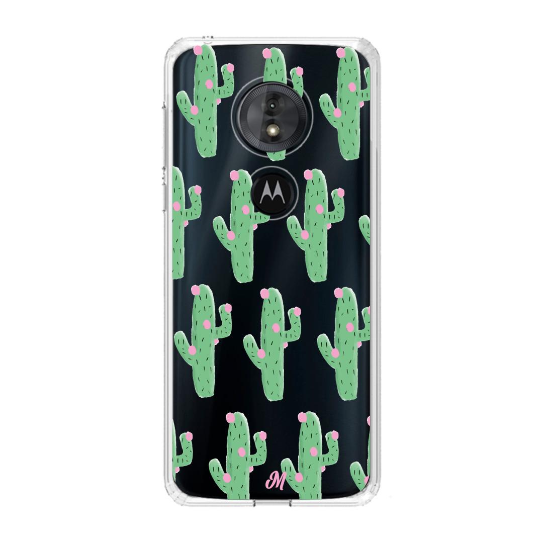 Case para Motorola G6 play Cactus Con Flor Rosa  - Mandala Cases