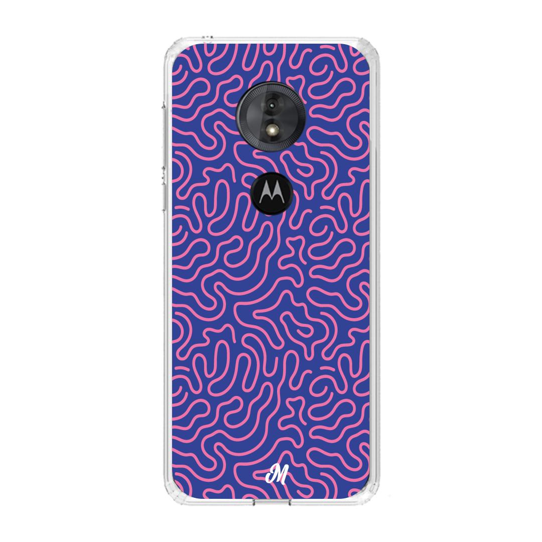 Case para Motorola G6 play Pink crazy lines - Mandala Cases