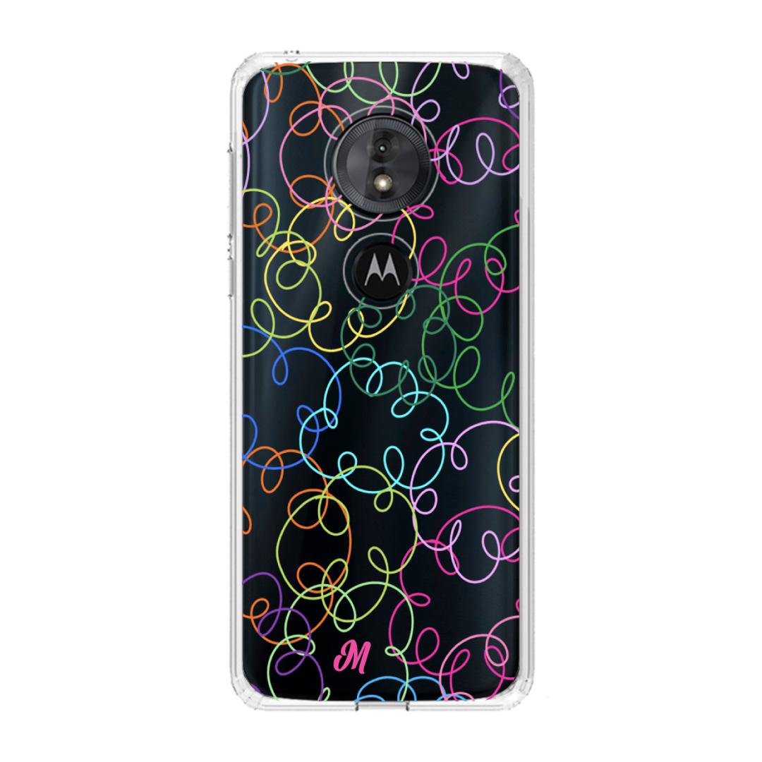 Case para Motorola G6 play Curly lines - Mandala Cases