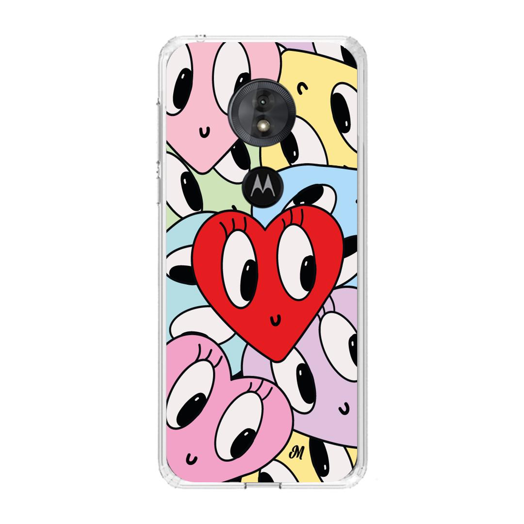 Case para Motorola G6 play Corazones felices - Mandala Cases