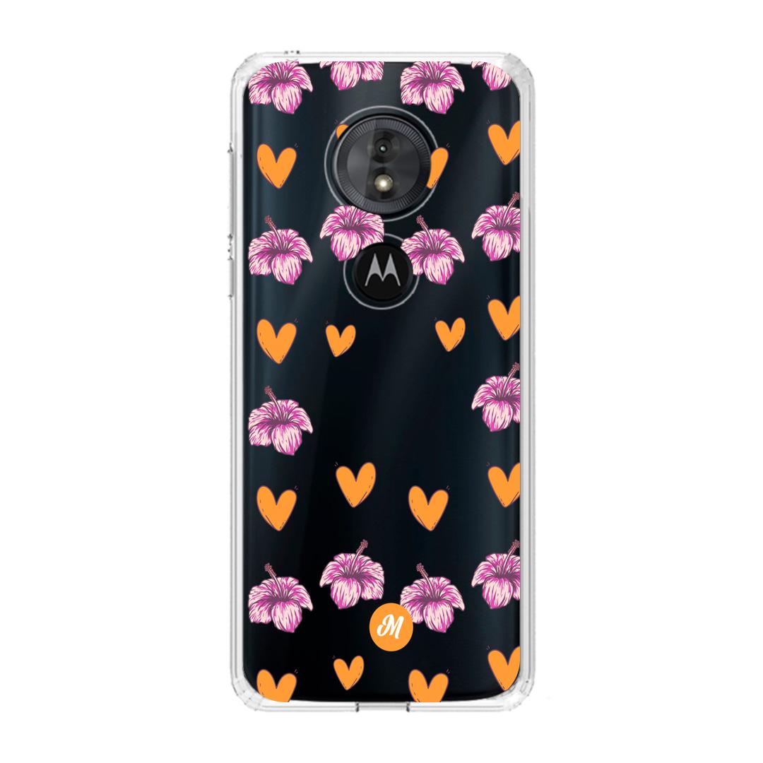 Cases para Motorola G6 play Amor naranja - Mandala Cases