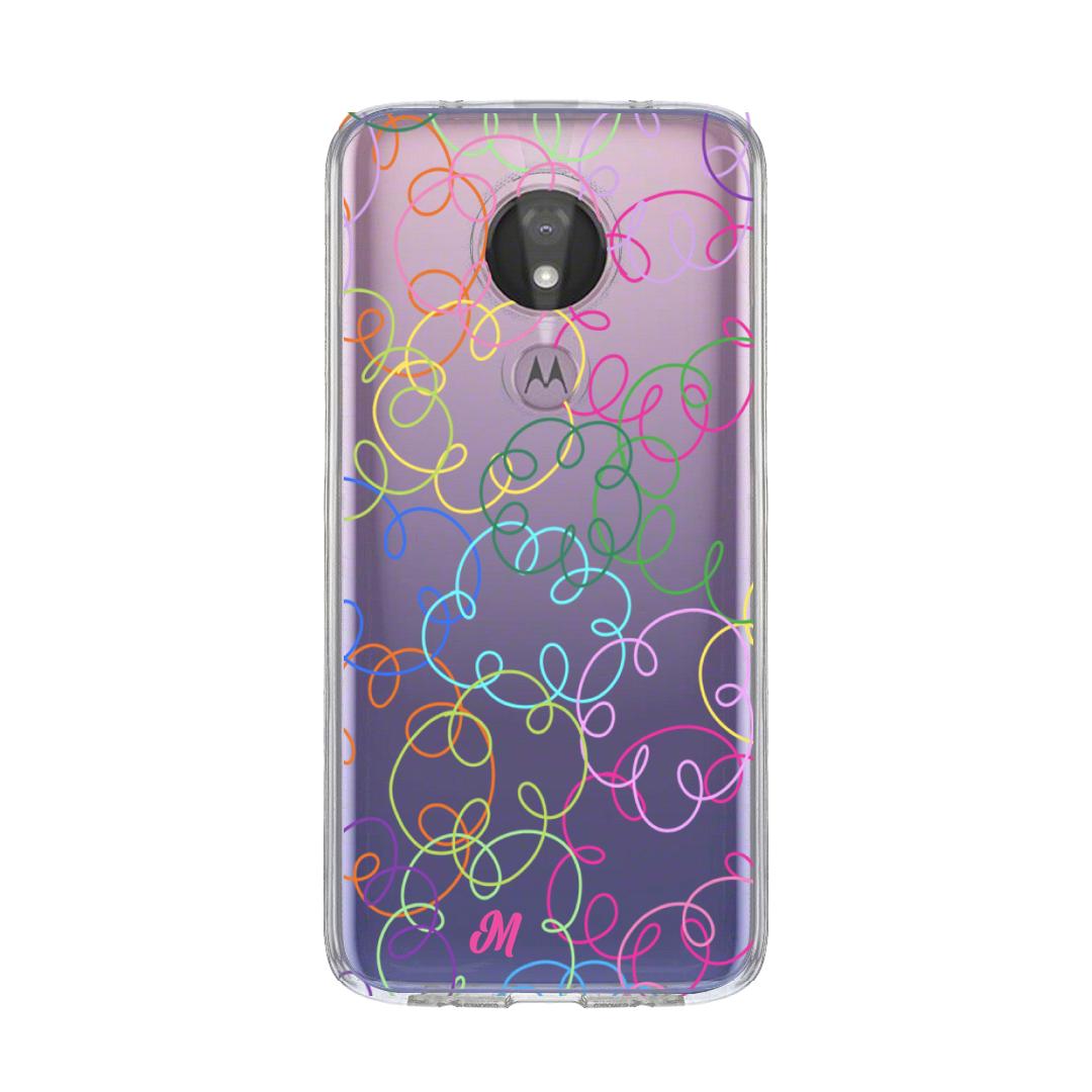 Case para Motorola G7 power Curly lines - Mandala Cases