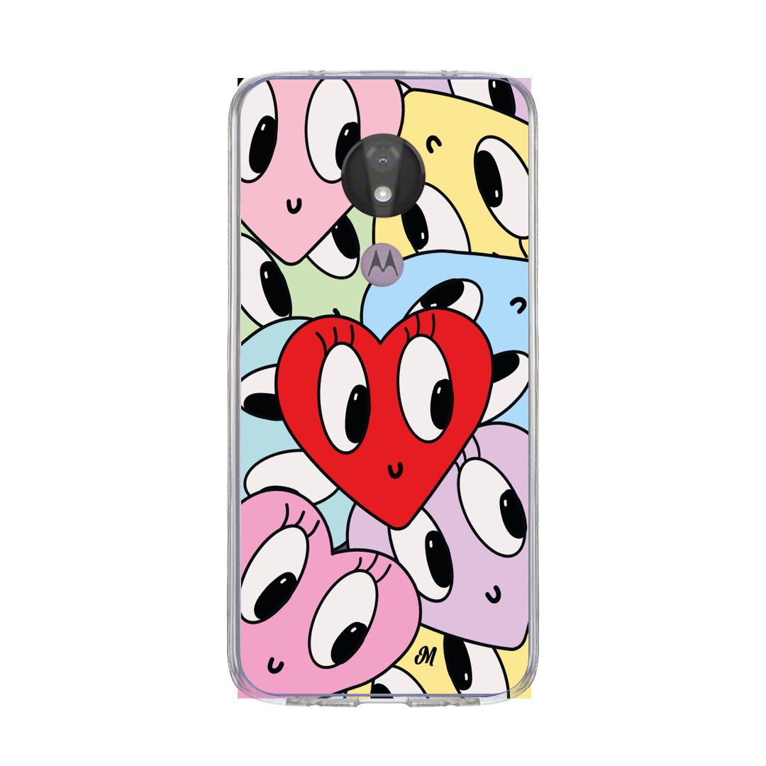 Case para Motorola G7 power Corazones felices - Mandala Cases