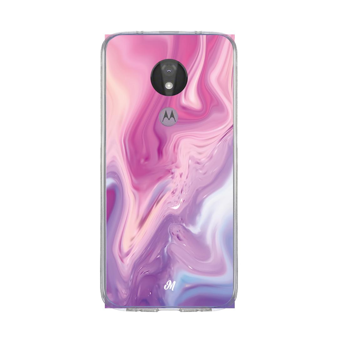 Cases para Motorola G7 power Marmol liquido pink - Mandala Cases