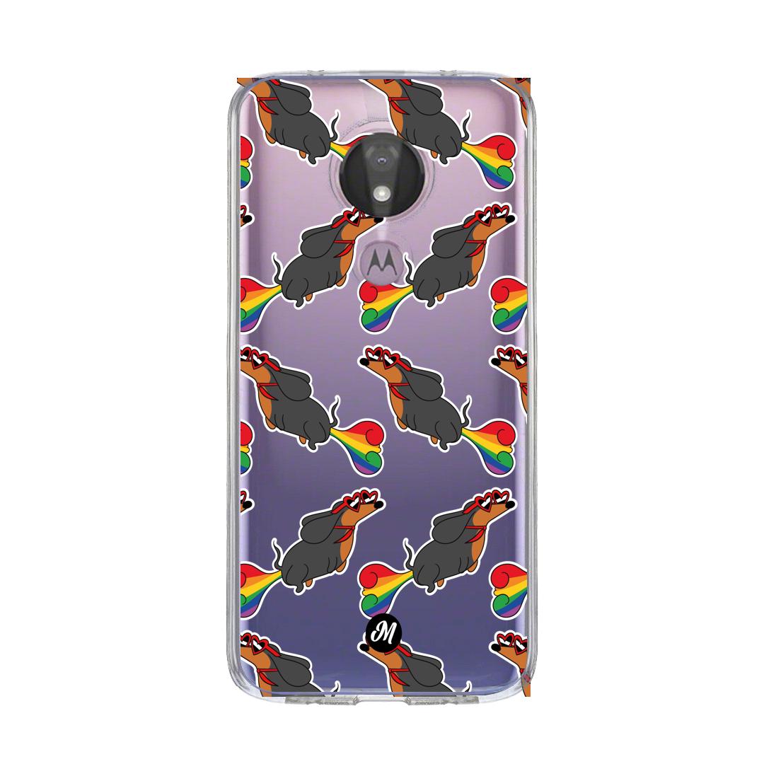 Cases para Motorola G7 power PERRO ARCOÍRIS - Mandala Cases