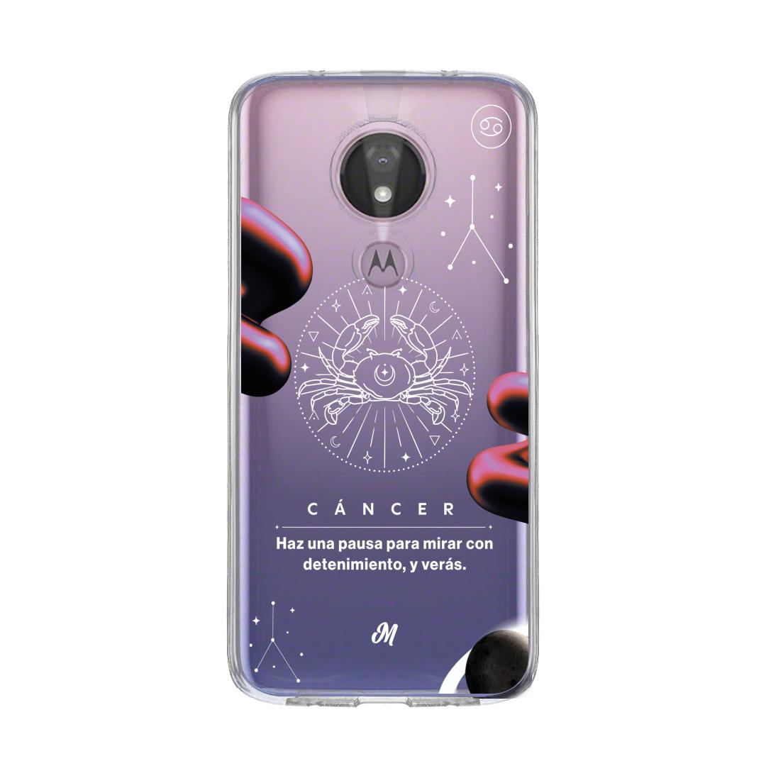 Cases para Motorola G7 power CANCER 24 TRANSPARENTE - Mandala Cases