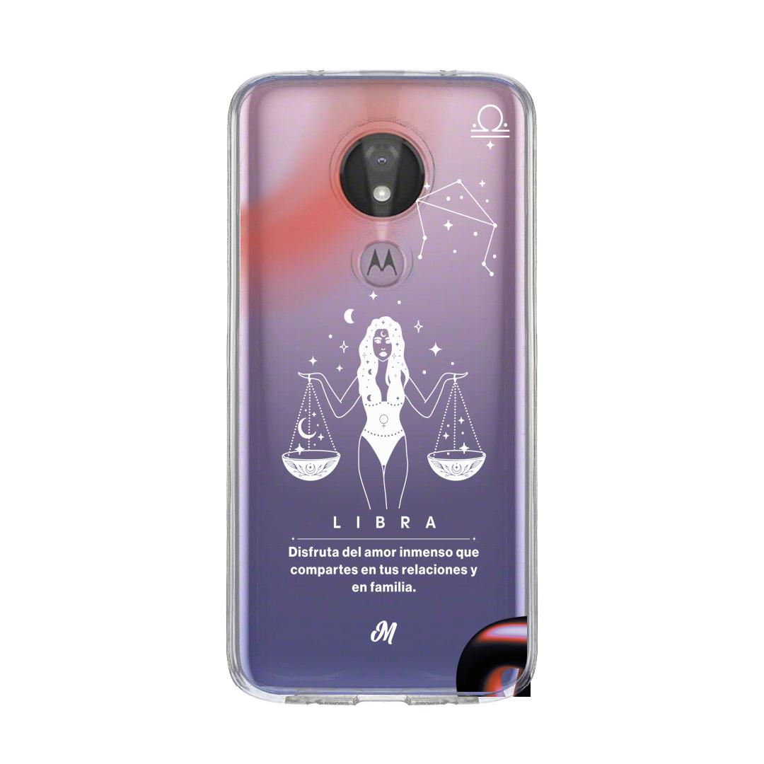 Cases para Motorola G7 power LIBRA 24 TRASNPARENTE - Mandala Cases