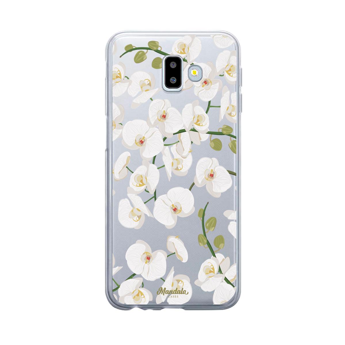 Case para Samsung J6 Plus Funda Orquídeas  - Mandala Cases