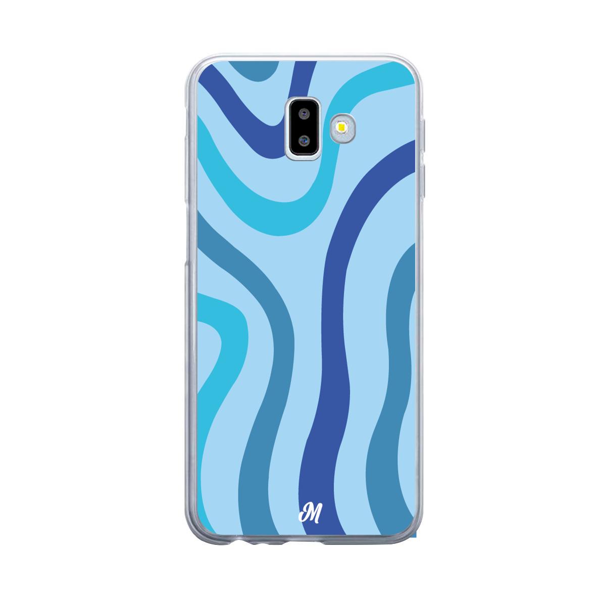 Case para Samsung J6 Plus Líneas Azules - Mandala Cases