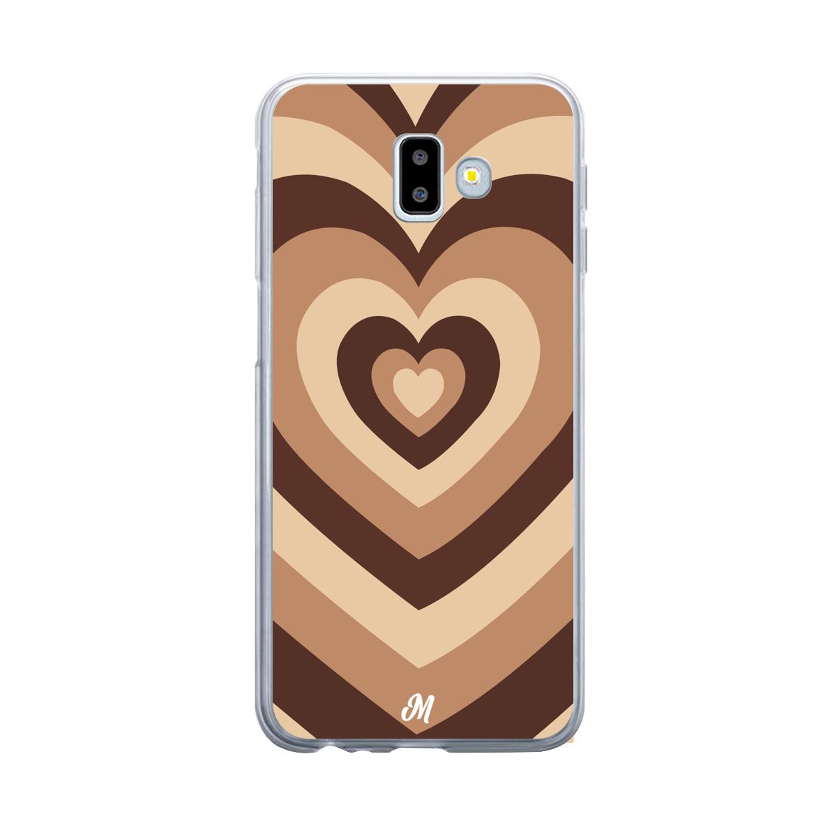Case para Samsung J6 Plus Corazón café - Mandala Cases