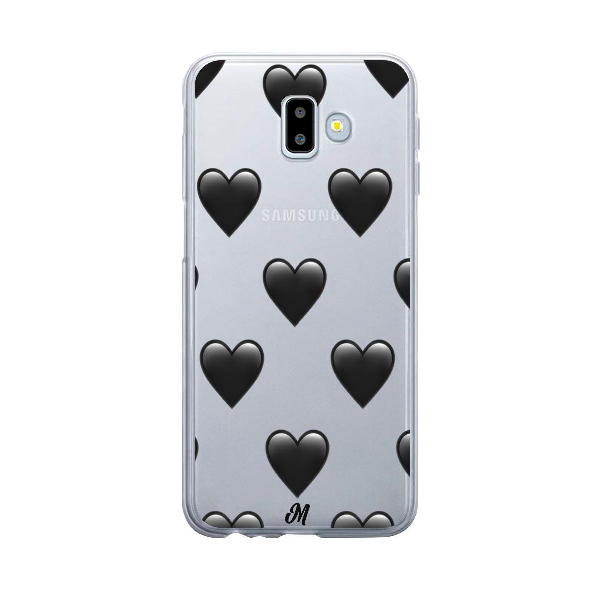 Case para Samsung J6 Plus de Corazón Negro - Mandala Cases