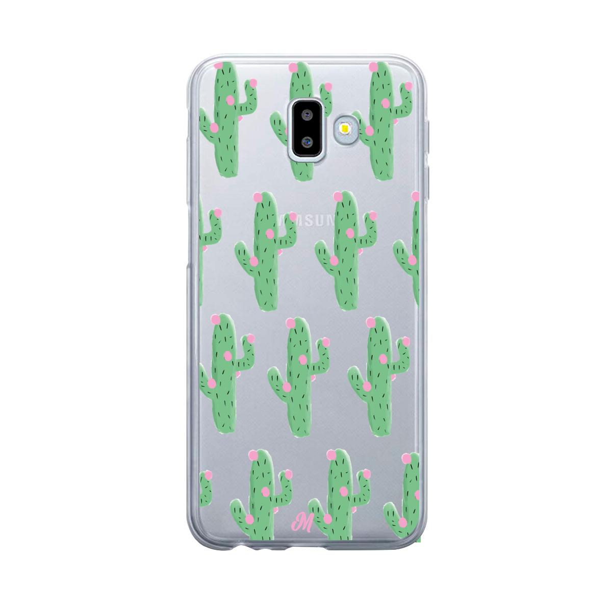 Case para Samsung J6 Plus Cactus Con Flor Rosa  - Mandala Cases
