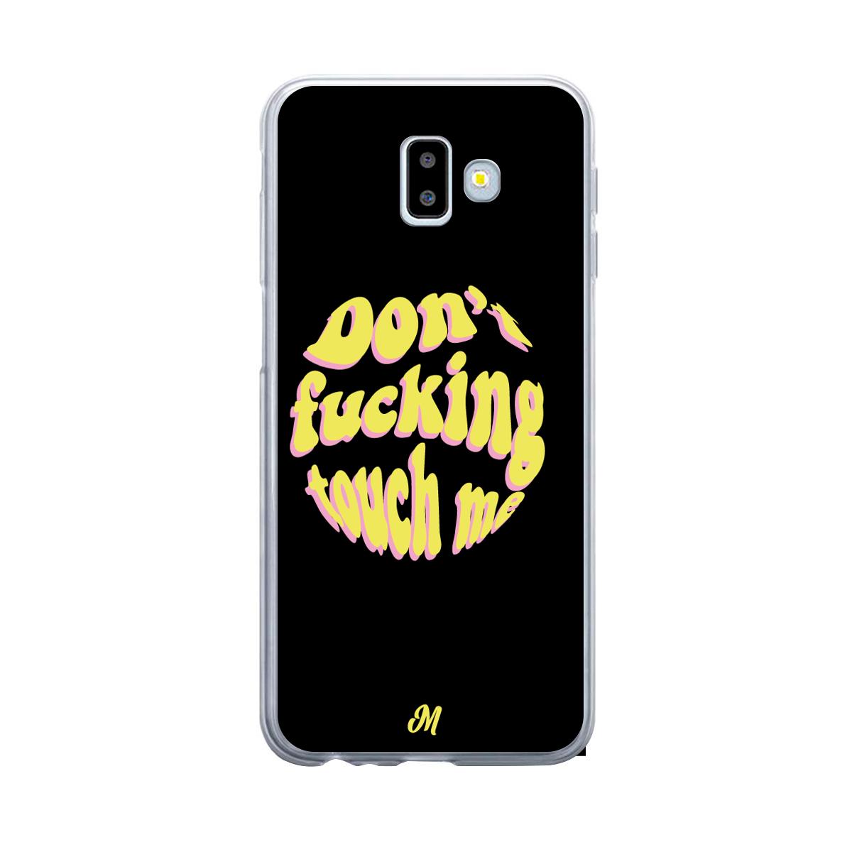 Case para Samsung J6 Plus Don't fucking touch me amarillo - Mandala Cases