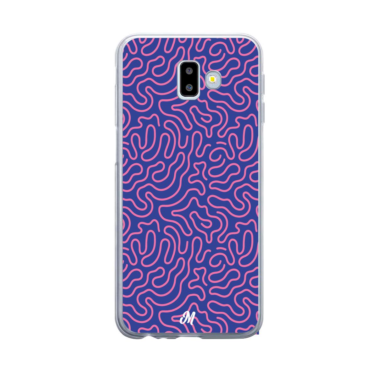 Case para Samsung J6 Plus Pink crazy lines - Mandala Cases