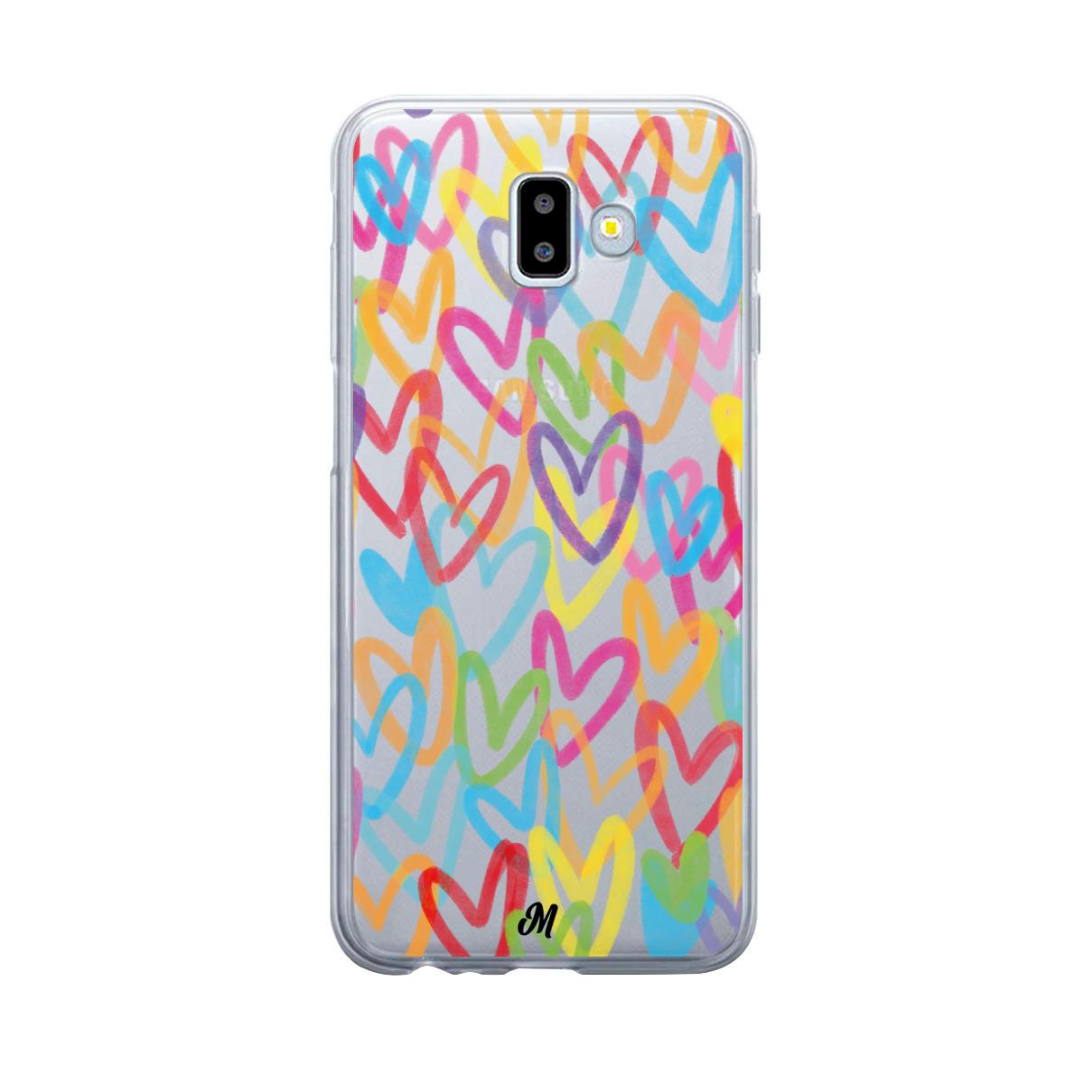 Case para Samsung J6 Plus Corazones arcoíris - Mandala Cases