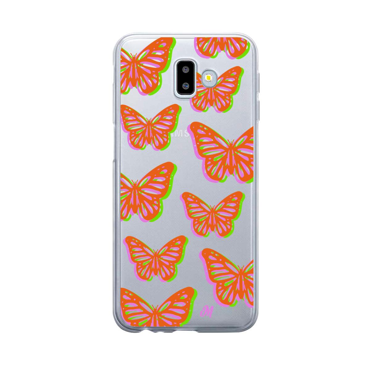 Case para Samsung J6 Plus Mariposas rojas aesthetic - Mandala Cases