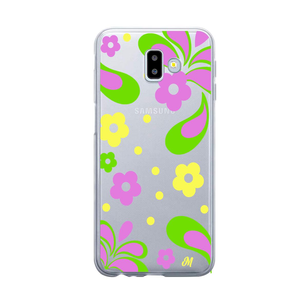 Case para Samsung J6 Plus Flores moradas aesthetic - Mandala Cases