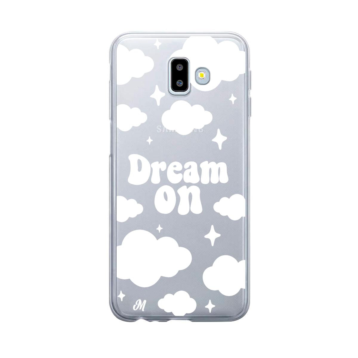 Case para Samsung J6 Plus Dream on blanco - Mandala Cases