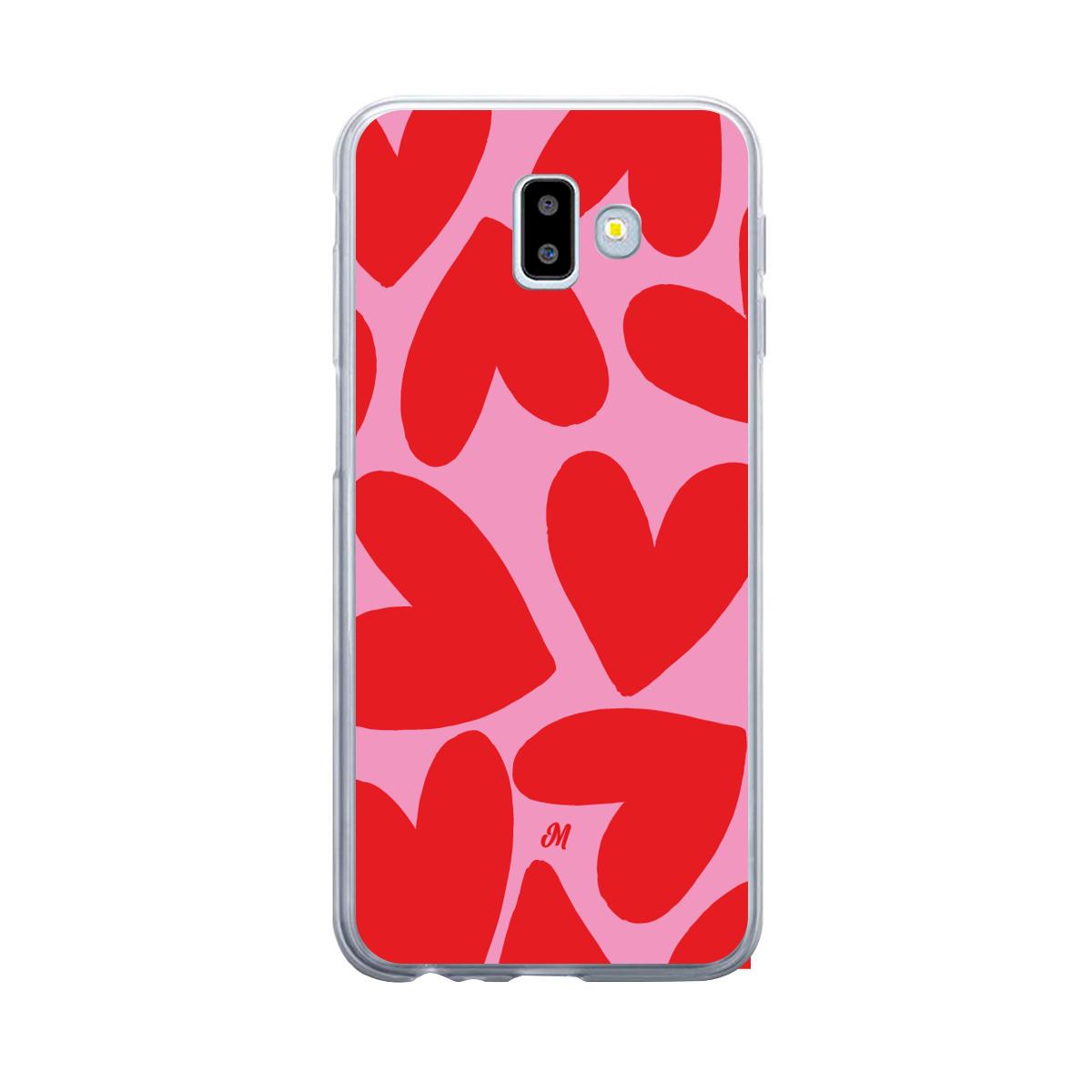 Case para Samsung J6 Plus Red Hearts - Mandala Cases