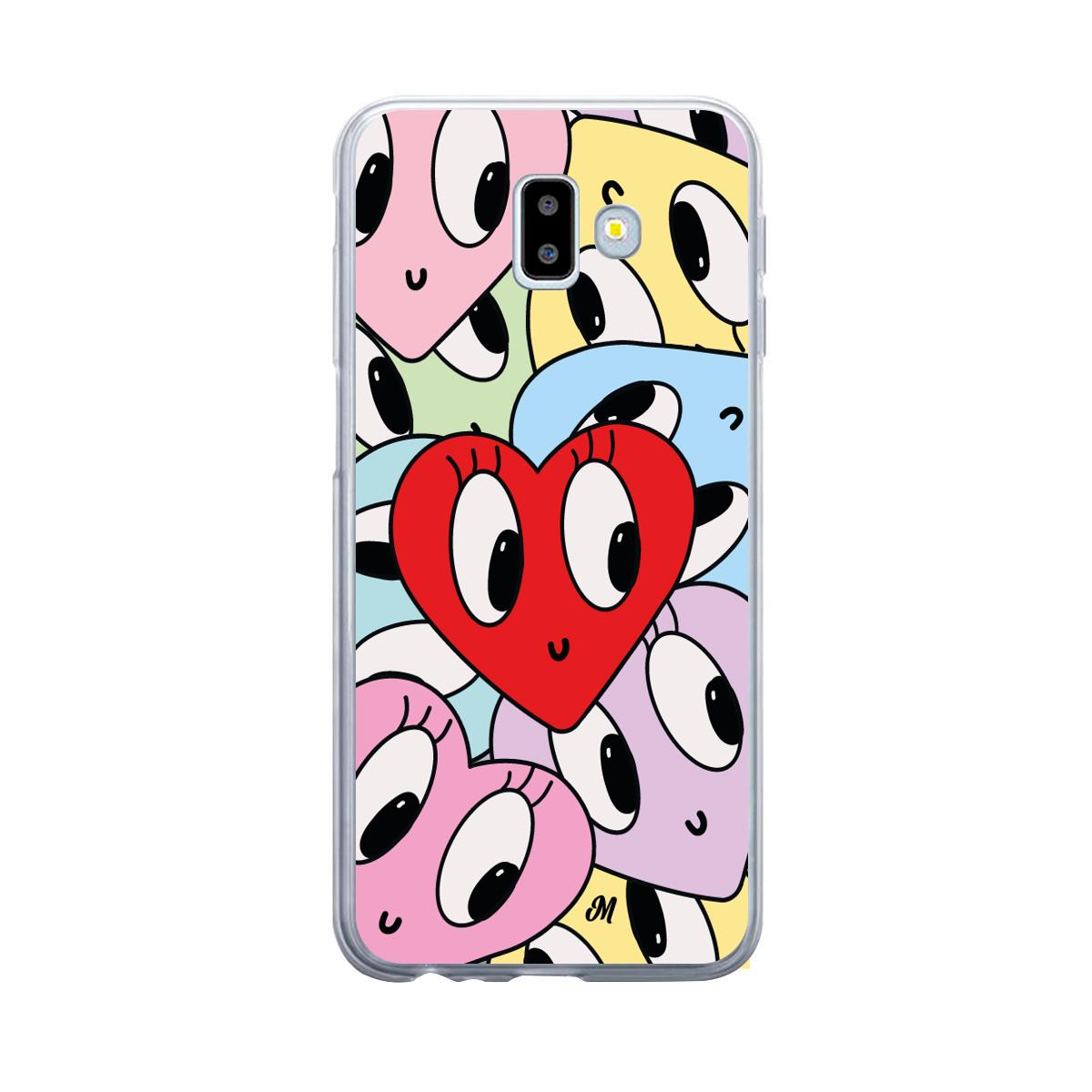 Case para Samsung J6 Plus Corazones felices - Mandala Cases