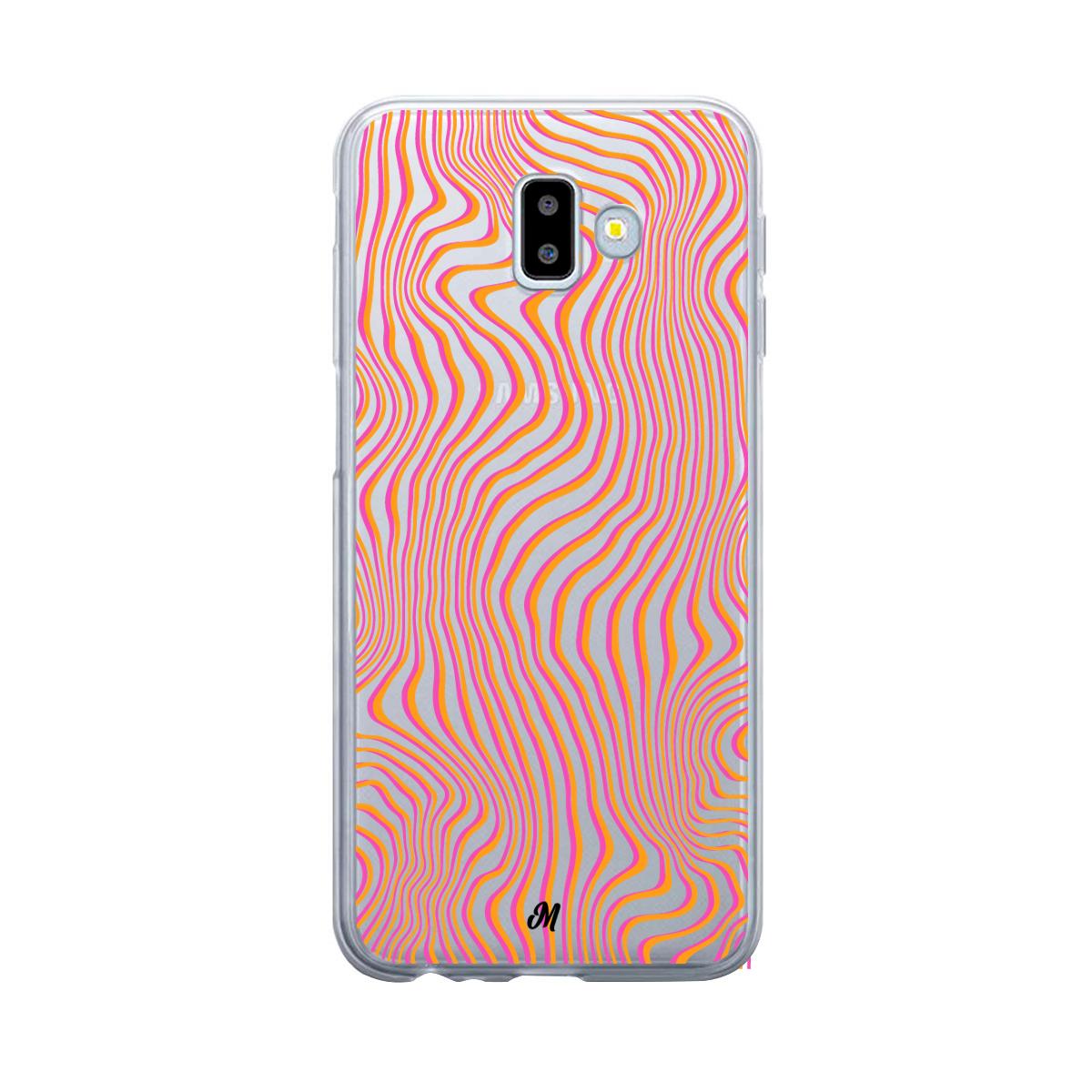 Case para Samsung J6 Plus patron movimiento Naranja - Mandala Cases